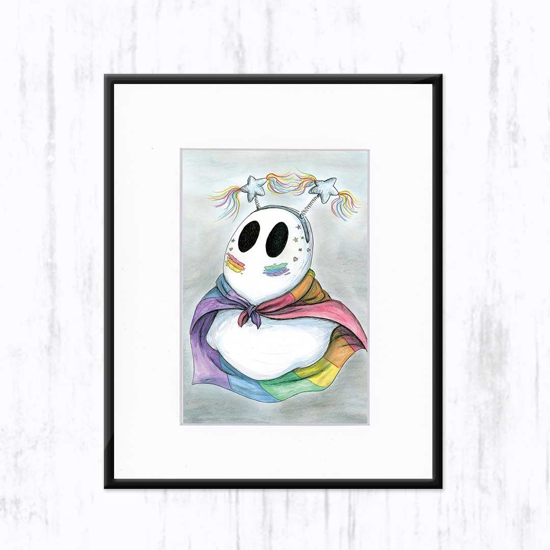 Pride Ghost Rainbow Art Print – Gothic LGBTQ Decor