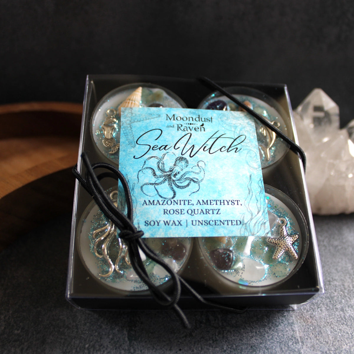 Sea Witch Crystal Tealight Set Witch Gift for Her