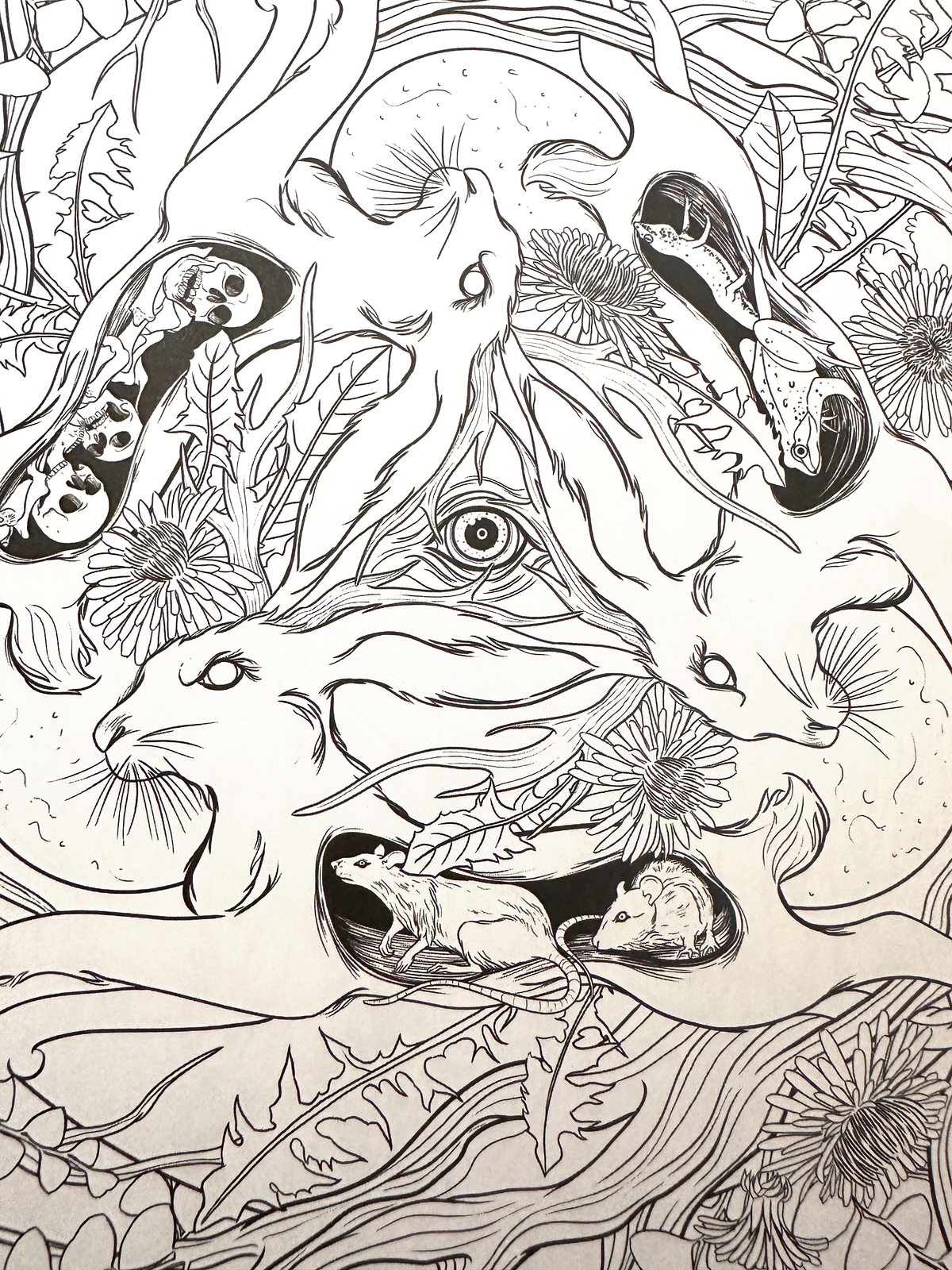 Mythogoria Vengeful Forest Coloring Book, Dark Fantasy Gothic Gift for Horror Art Lovers