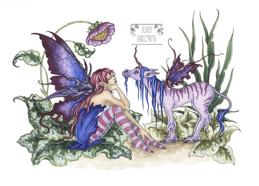 Amy Brown, Friends Fairy Mini Print, 5x7
