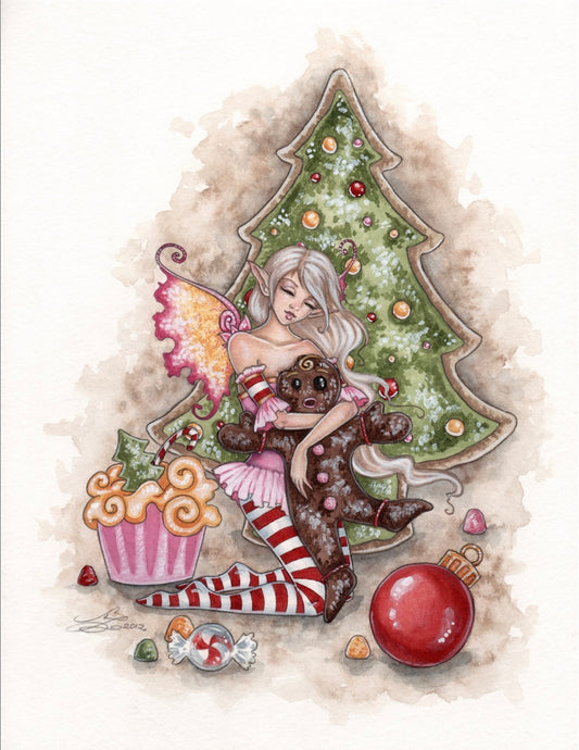 'Twas the Night Christmas Card – Amy Brown Holiday Fairy Art