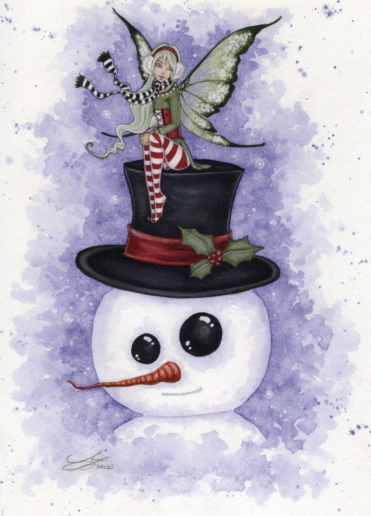 Frosty Friends Christmas Card – Amy Brown Winter Fairy Art