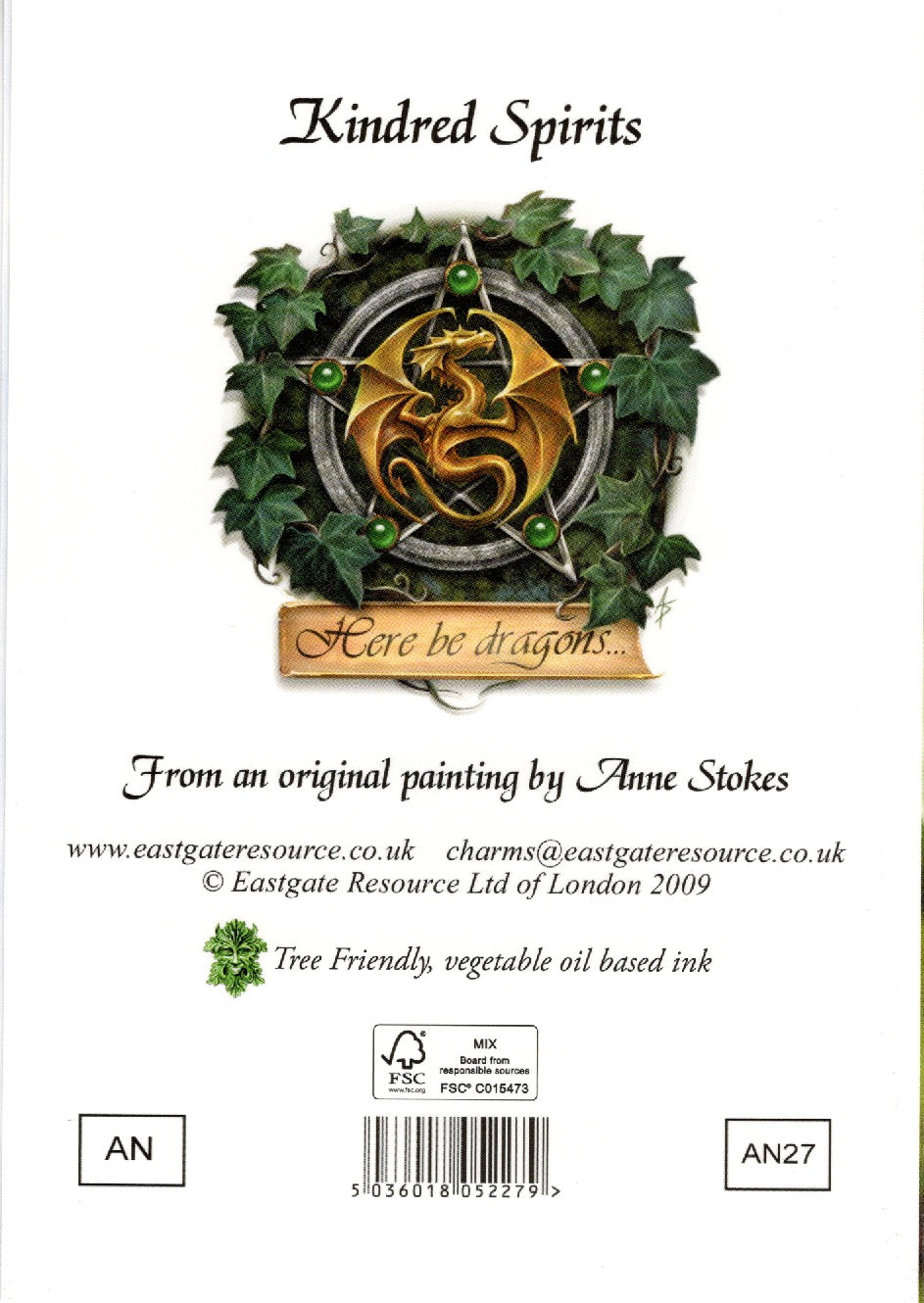 Kindred Spirits Greeting Card – Anne Stokes Elven Dragon Fantasy Art