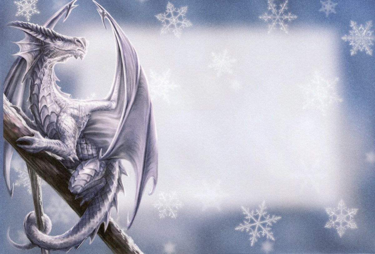 Snowflake Fairy Christmas Card – Anne Stokes Winter Dragon Envelope