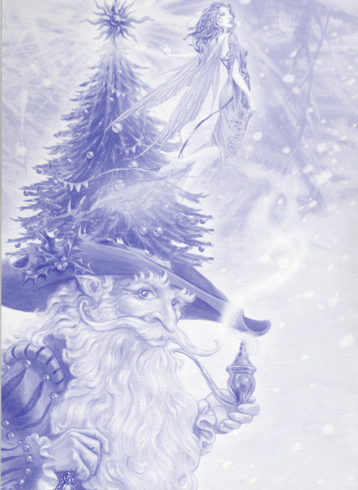 Yule Faery Christmas Card – Briar Winter Fairy Art