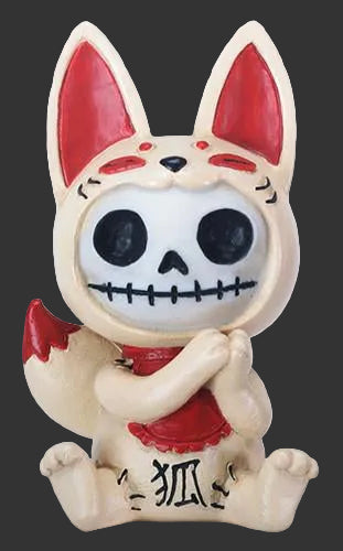 Furrybones Kitsune, Creepy Cute Fox Skeleton Figurine