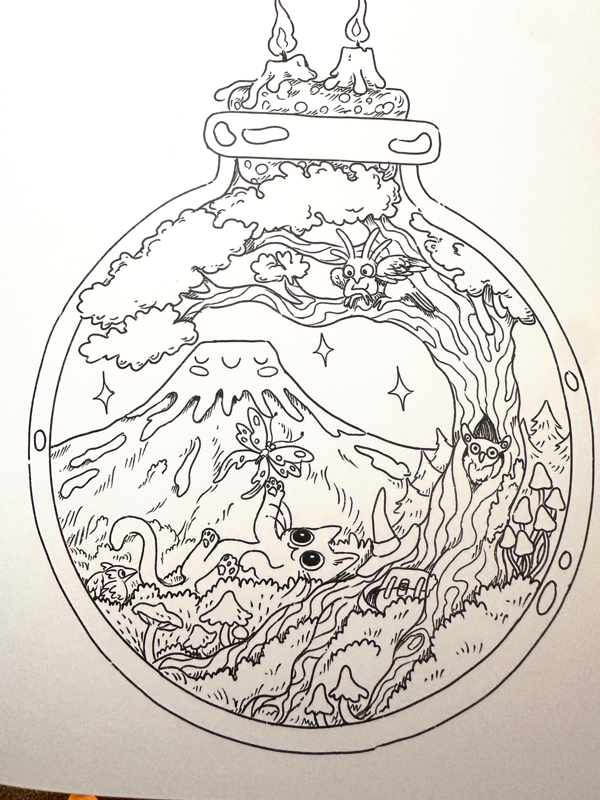 Witch Cat Coloring Book, Creepy Cute Fantasy Gift for Cat Lovers