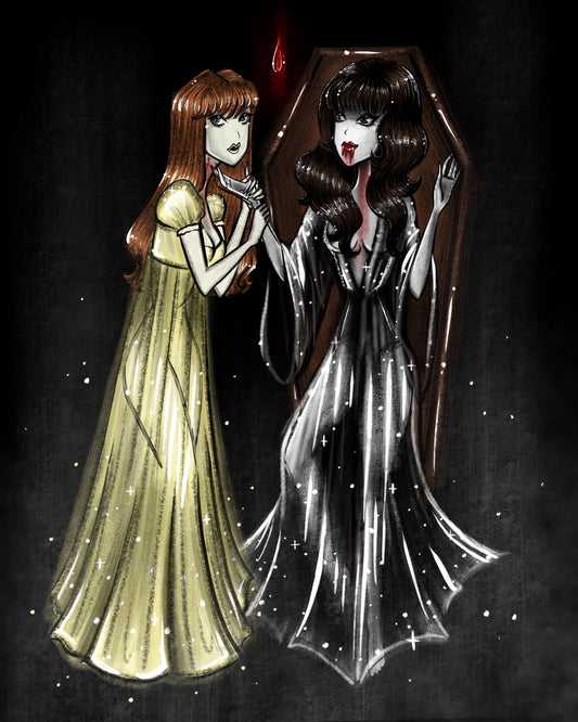 The Vampire Lovers Gothic Art Print