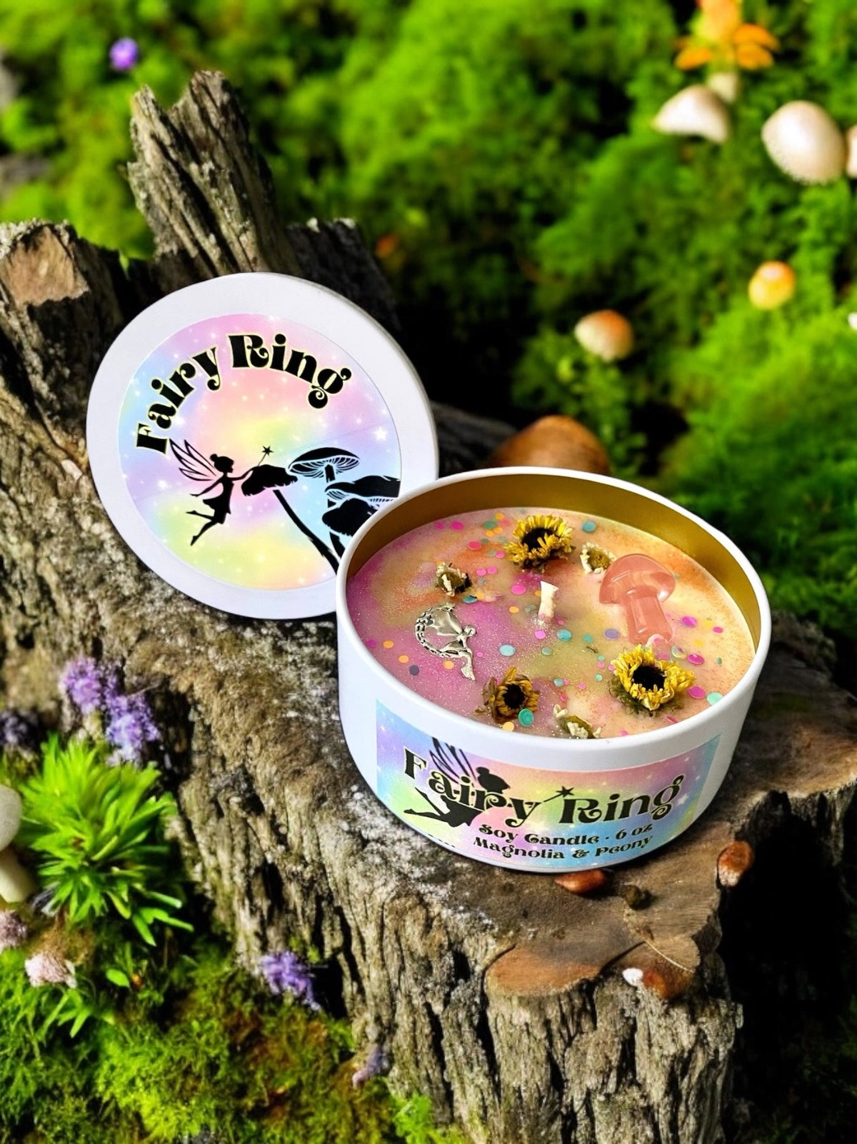 Fairy Ring Soy Candle – Whimsical Fae Witch Aesthetic Gift