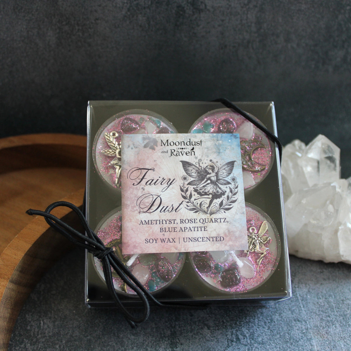 Fairy Dust Crystal Tealight Set Witch Gift for Her