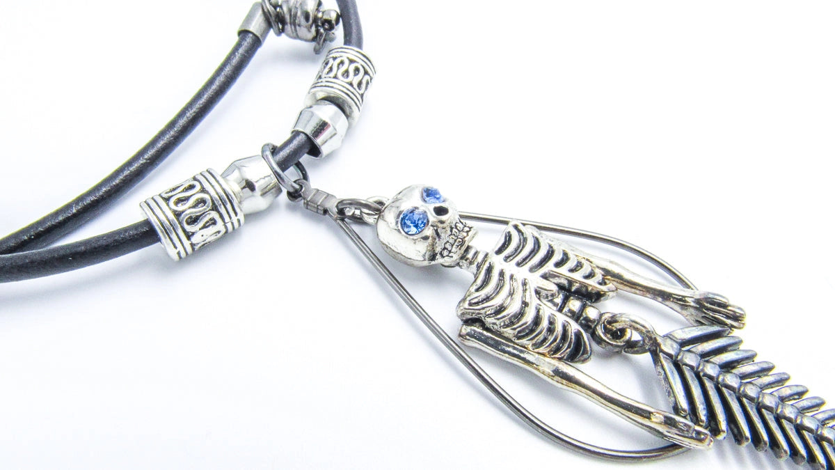 Skeleton Mermaid Necklace Gothic Jewelry Gift