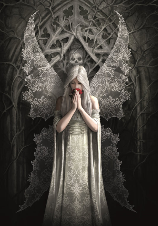Anne Stokes Only Love Remains Gothic Greeting Card — Dark Angel Art Spooky Gift