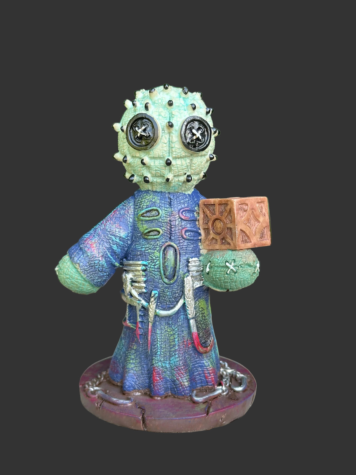 Pinhead Monster Pin Figurine, Creepy Cute Horror Collectible Inspired by Hellraiser