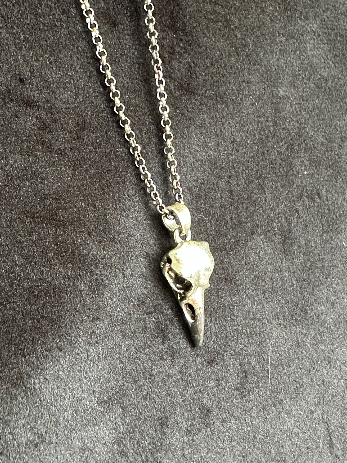 Raven Skull Necklace Gothic Pendant Gift