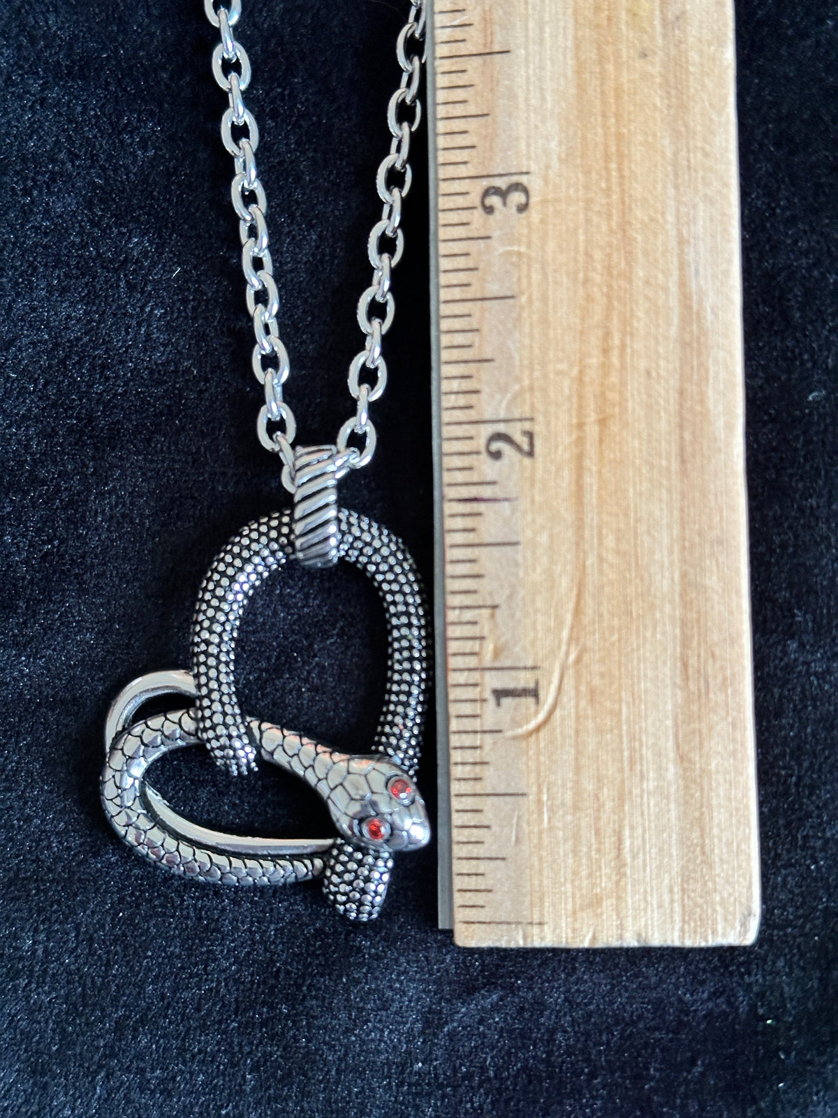 Controse Coiled Heart Snake Necklace | Gothic Romance Jewelry