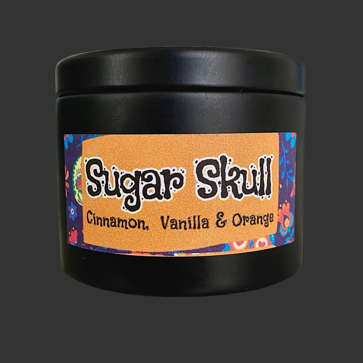Sugar Skull Candle Cinnamon Vanilla Orange Dia de los Muertos Gift