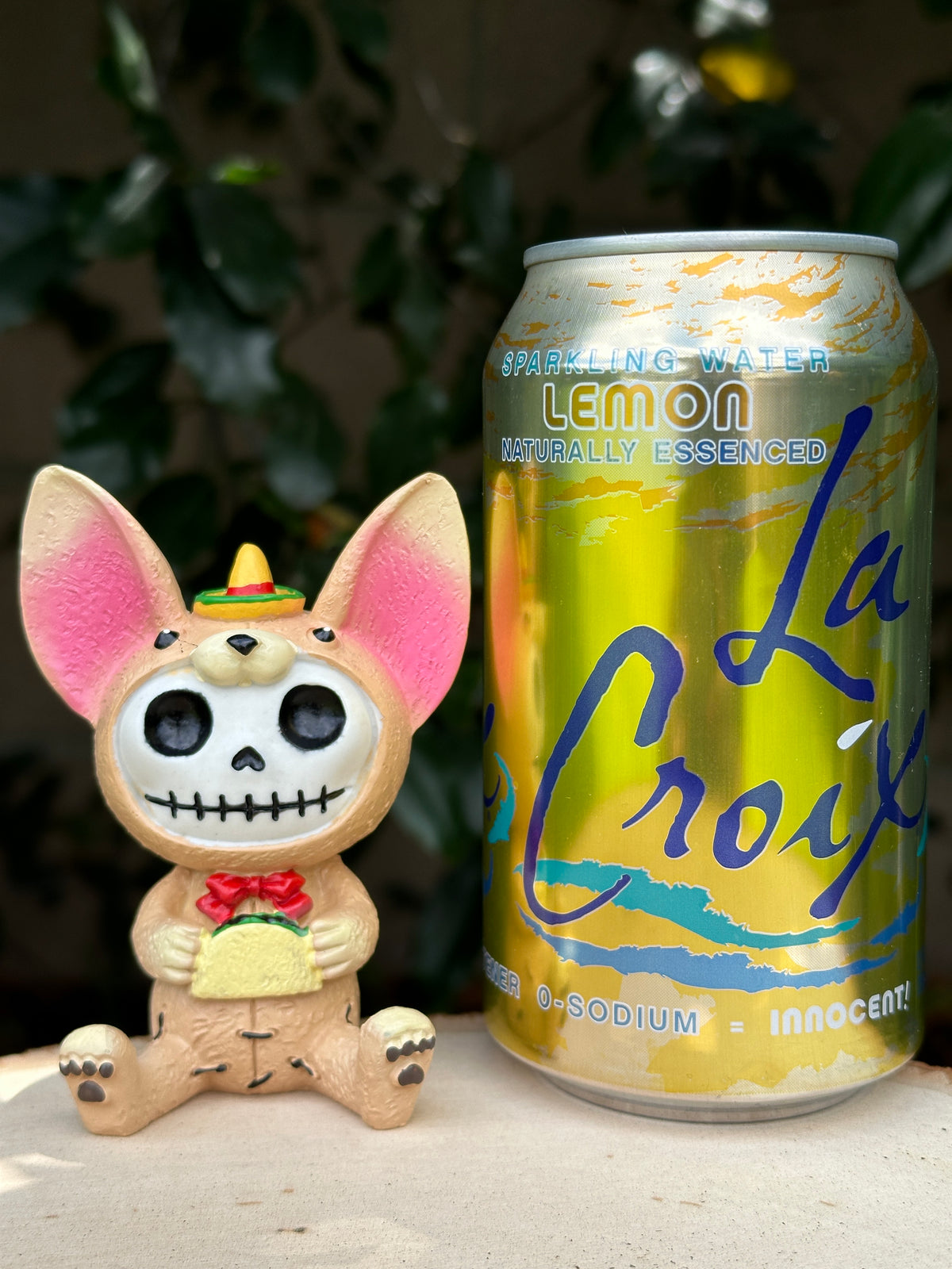 Furrybones Taco, Creepy Cute Chihuahua Skeleton Collectible with Sombrero and Taco