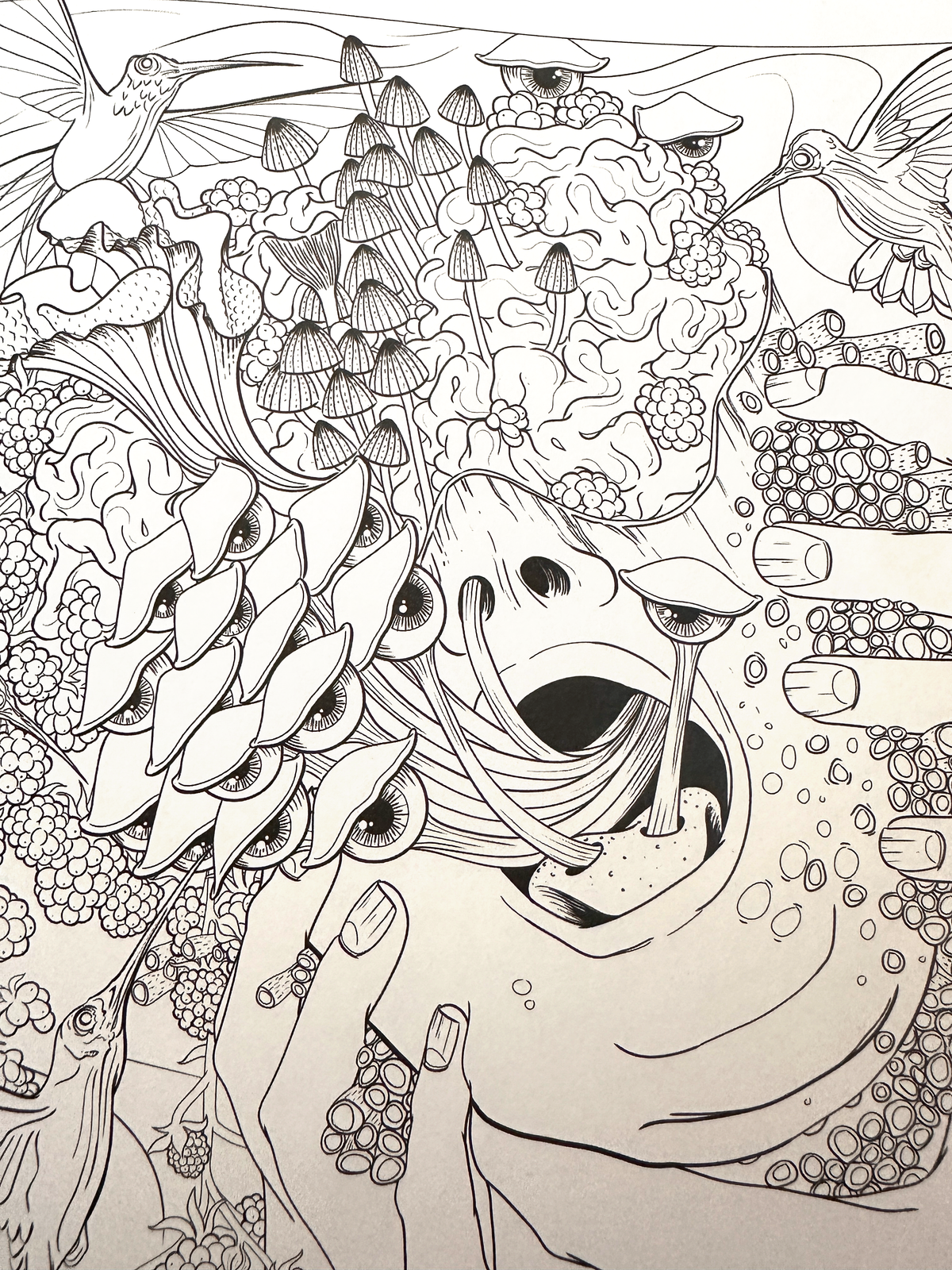 Mythogoria Vengeful Forest Coloring Book, Dark Fantasy Gothic Gift for Horror Art Lovers