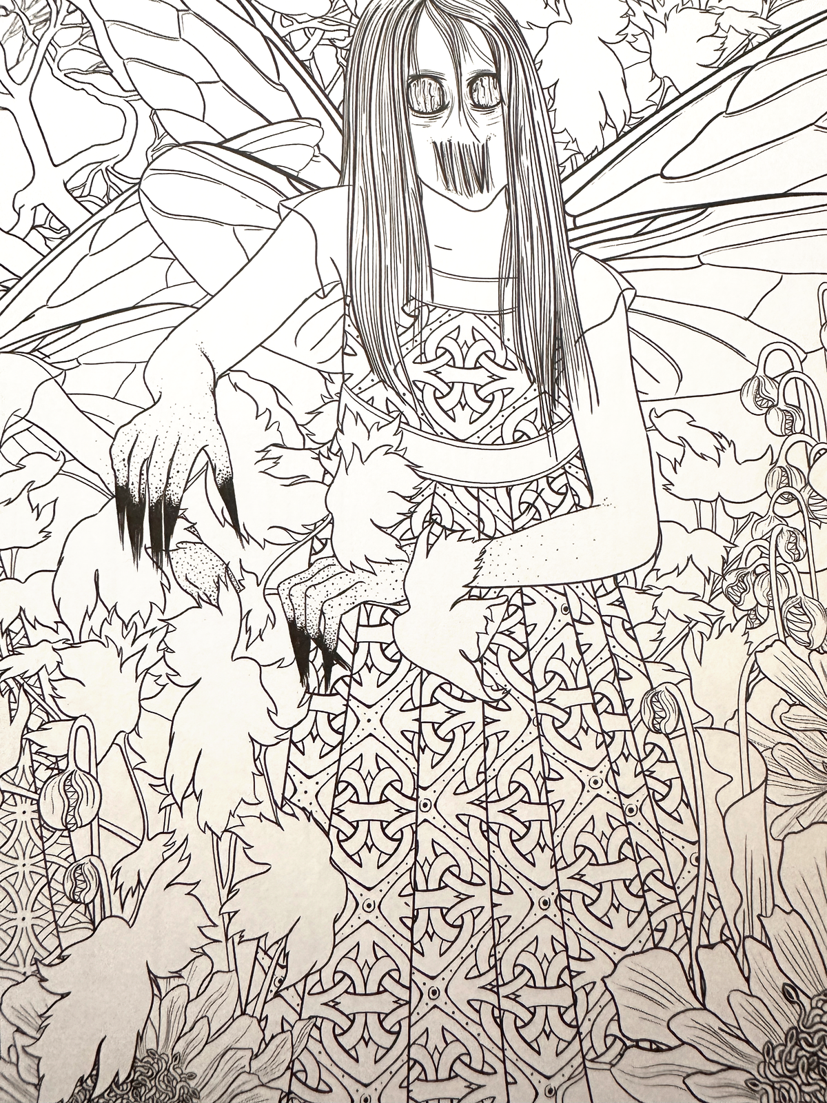 Mythogoria Vengeful Forest Coloring Book, Dark Fantasy Gothic Gift for Horror Art Lovers