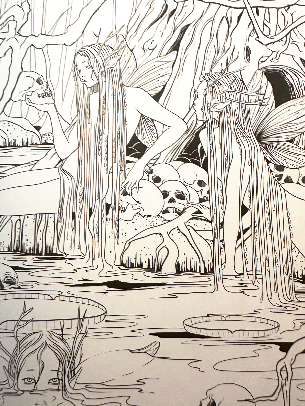 Mythogoria Fairy Nightmares Coloring Book, Dark Fae Horror Gift