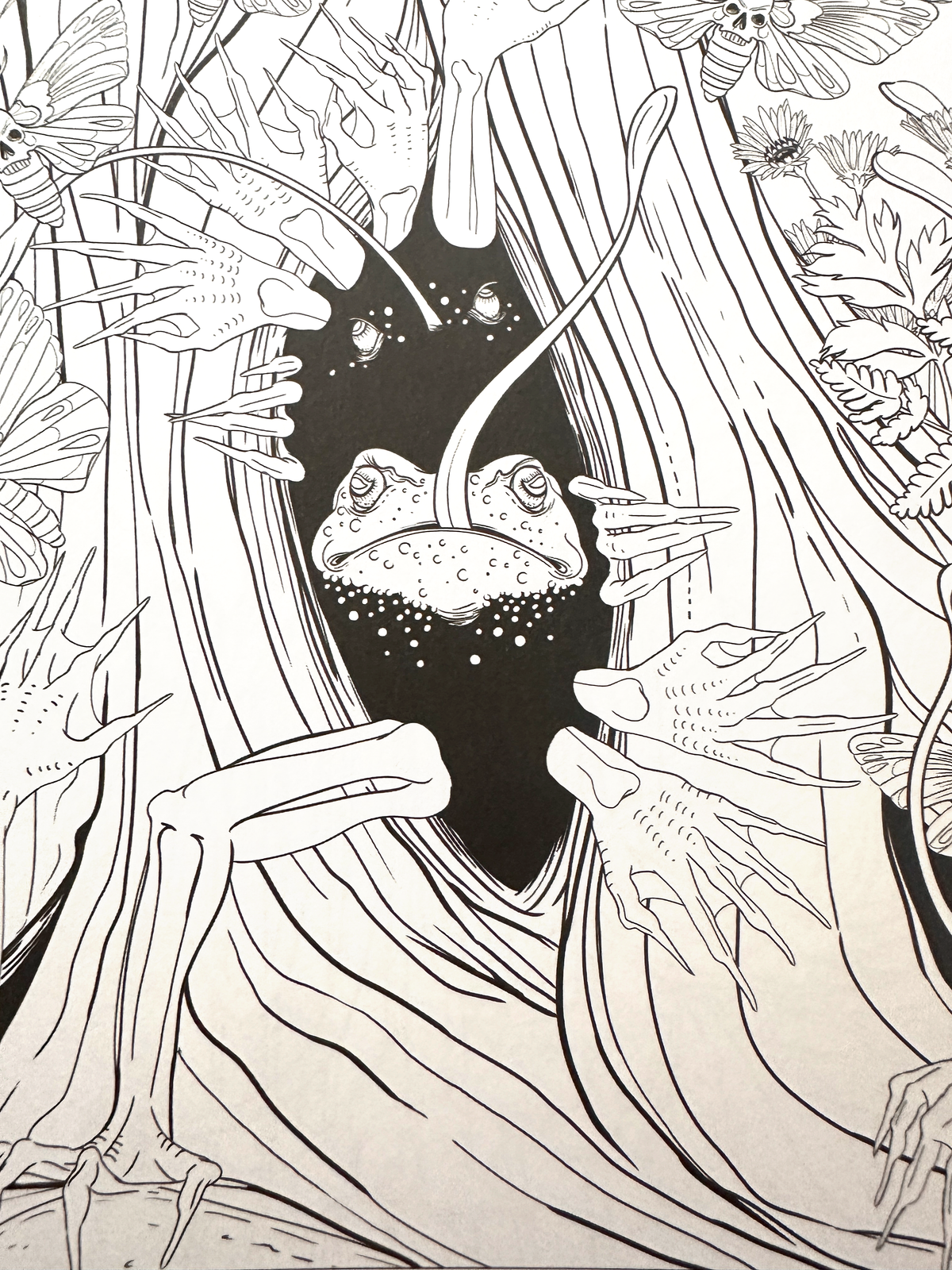 Mythogoria Vengeful Forest Coloring Book, Dark Fantasy Gothic Gift for Horror Art Lovers