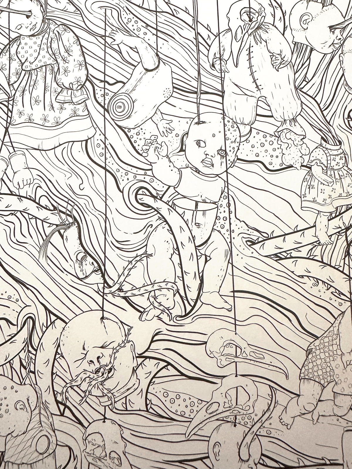 Mythogoria Vengeful Forest Coloring Book, Dark Fantasy Gothic Gift for Horror Art Lovers